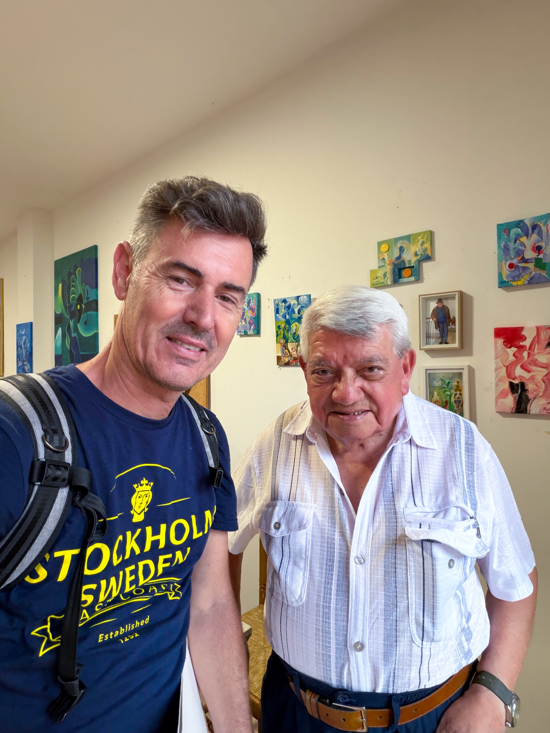 Ángel Baldovino y Claudio juntos en el estudio
